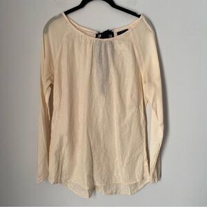 Gap Women’s Boat Neck Long Sleeve Bow Back Blouse